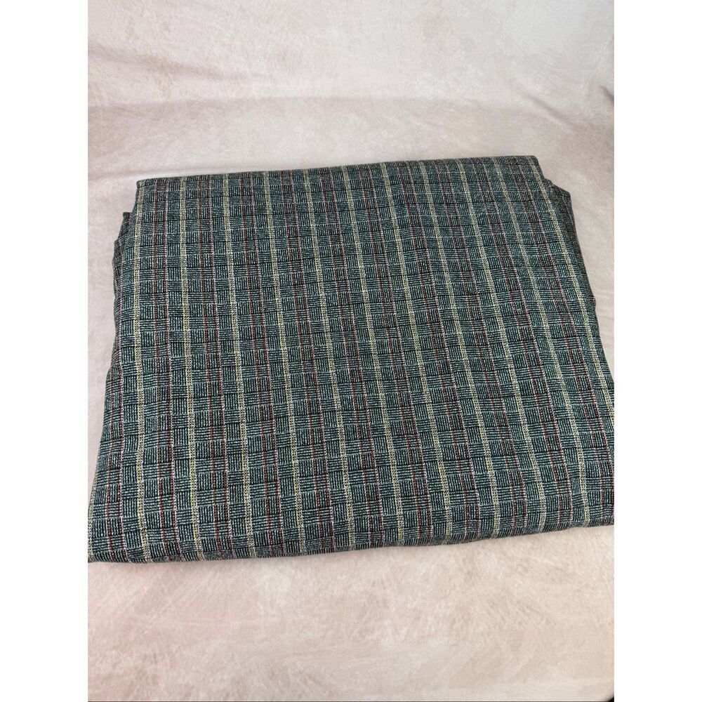 Vintage Tweed? Fabric Geometrical Weave Gray Red Suit Fabric Plaid 65x160” 4.5Y